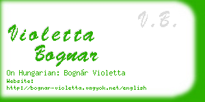violetta bognar business card